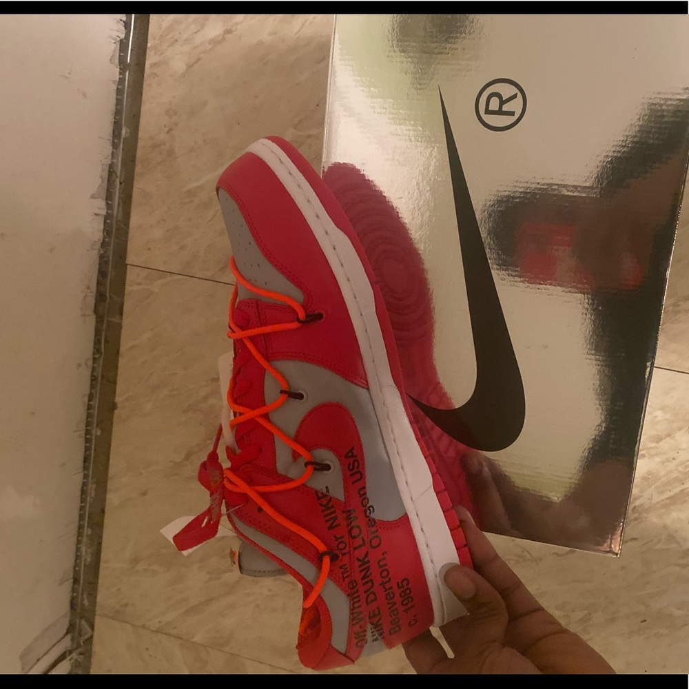 Off white dunk lows ds size 14
